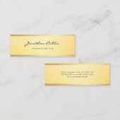 Glamoureuze Faux Gold Modern Eenvoudige Sjabloon E Mini Visitekaartje (Voorkant / Achterkant)