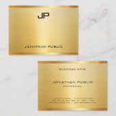 Glamoureuze Faux Gold Modern Elegant Professional Visitekaartje (Voorkant / Achterkant)
