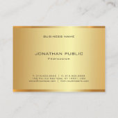 Glamoureuze Faux Gold Modern Elegant Professional Visitekaartje (Achterkant)