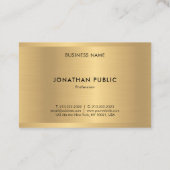 Glamoureuze Faux Gold Sjabloon Elegant Modern Luxu Visitekaartje (Achterkant)