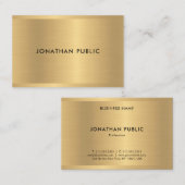 Glamoureuze Faux Gold Sjabloon Elegant Modern Luxu Visitekaartje (Voorkant / Achterkant)