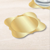 Glamoureuze Faux Gold Trendy Modern Blank Elegant Kartonnen Onderzetters (Gekanteld)