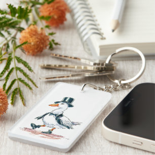 glamoureuze gander sleutelhanger