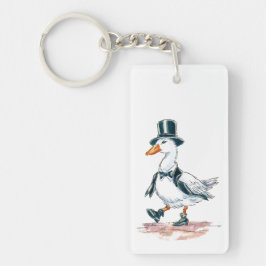 glamoureuze gander sleutelhanger