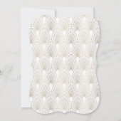 Glamoureuze Gatsby Goud Witte Bachelorette Party Kaart (Achterkant)