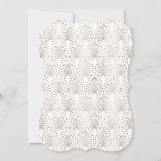 Glamoureuze Gatsby Goud Witte Bachelorette Party Kaart (Achterkant)