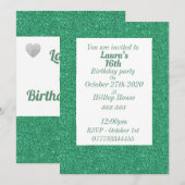 Glamoureuze gepersonaliseerde verjaardagsfeestuitn kaart (Voorkant / Achterkant)