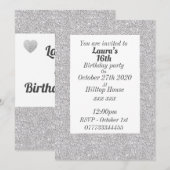 Glamoureuze gepersonaliseerde verjaardagsfeestuitn kaart (Voorkant / Achterkant)