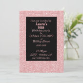 Glamoureuze gepersonaliseerde verjaardagsfeestuitn kaart (Staand voorkant)