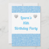 Glamoureuze gepersonaliseerde verjaardagsfeestuitn kaart (Achterkant)