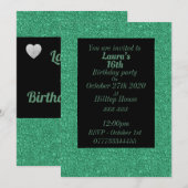 Glamoureuze gepersonaliseerde verjaardagsfeestuitn kaart (Voorkant / Achterkant)