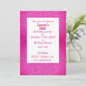 Glamoureuze gepersonaliseerde verjaardagsfeestuitn kaart (Staand voorkant)