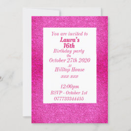 Glamoureuze gepersonaliseerde verjaardagsfeestuitn kaart