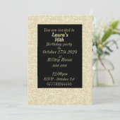 Glamoureuze gepersonaliseerde verjaardagsfeestuitn kaart (Staand voorkant)