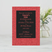 Glamoureuze gepersonaliseerde verjaardagsfeestuitn kaart (Staand voorkant)