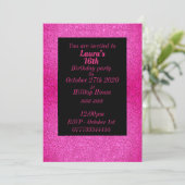 Glamoureuze gepersonaliseerde verjaardagsfeestuitn kaart (Staand voorkant)