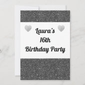 Glamoureuze gepersonaliseerde verjaardagsfeestuitn kaart (Achterkant)