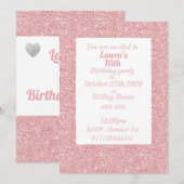 Glamoureuze gepersonaliseerde verjaardagsfeestuitn kaart (Voorkant / Achterkant)