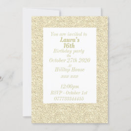 Glamoureuze gepersonaliseerde verjaardagsfeestuitn kaart