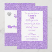 Glamoureuze gepersonaliseerde verjaardagsfeestuitn kaart (Voorkant / Achterkant)