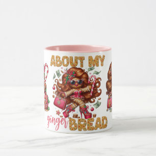 Glamoureuze Gingerbread Girl Roze Kerstmis Mok
