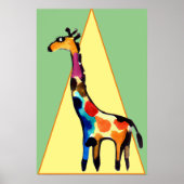 Glamoureuze Giraffe in Spotlight Poster (Voorkant)