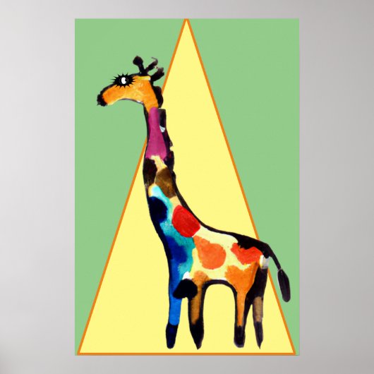 Glamoureuze Giraffe in Spotlight Poster (Voorkant)