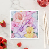 GLAMOUREUZE GLADIOLA BLOEMEN MONOGRAM PARTY SERVET (Insitu)