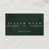 Glamoureuze glanzende Emerald Green & Gold Visitekaartje (Voorkant)