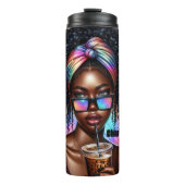 Glamoureuze Glimmering Koffie Droom Thermosbeker (Voorkant)