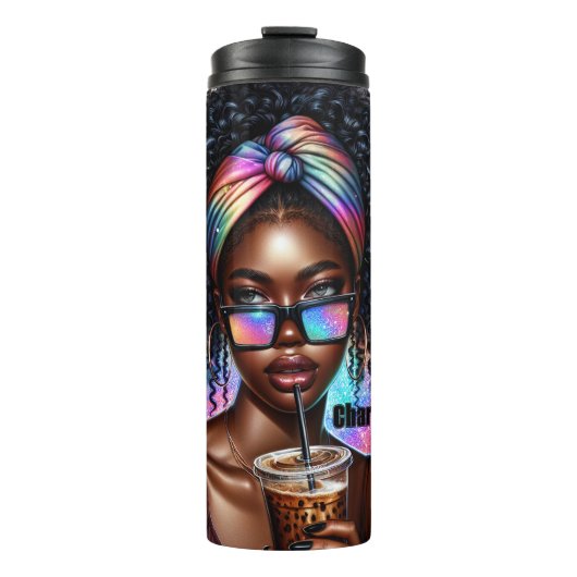 Glamoureuze Glimmering Koffie Droom Thermosbeker (Voorkant)