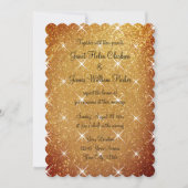 Glamoureuze glitter gouden glitter bruiloft uitnod kaart (Voorkant)