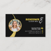 Glamoureuze Glitter Hair Stylist Beauty Salon Visitekaartje (Achterkant)