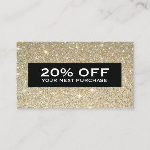 Glamoureuze Glitter Modern Beauty Coupon Kaart