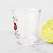 Glamoureuze Glitter Red Lips Bachelorette Shot Glas (Rechts)