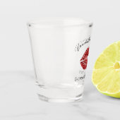 Glamoureuze Glitter Rode Lippen Bachelorette Shot Glas (Links)