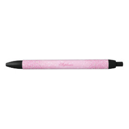 Glamoureuze Glittery Pink Zwarte Inkt Pen