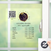 Glamoureuze Gold & Black Nail Salon Raamsticker (Huis)