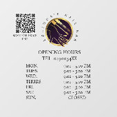 Glamoureuze Gold & Black Nail Salon Raamsticker (Vel)