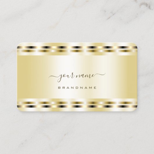 Glamoureuze Gold Effects Professioneel en Elegant Visitekaartje (Voorkant)