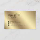 Glamoureuze Gold Folie Make-up Artist Visitekaartj Visitekaartje (Achterkant)