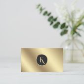 Glamoureuze Gold Folie Make-up Artist Visitekaartj Visitekaartje (Staand voorkant)