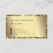 Glamoureuze Gold Glitter Luxe Visitekaartje (Achterkant)