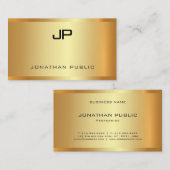 Glamoureuze Gold Look Modern Elegant Sjabloon Luxe Visitekaartje (Voorkant / Achterkant)