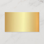 Glamoureuze Gold Look Professioneel Elegant Visitekaartje (Achterkant)