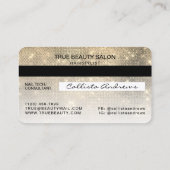 Glamoureuze Gold Sequin Glitter-creditcard Logo Visitekaartje (Achterkant)