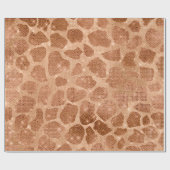 Glamoureuze Gold Sparkly Glitter Sequins Giraffe Cadeaupapier (Vlak)