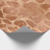Glamoureuze Gold Sparkly Glitter Sequins Giraffe Cadeaupapier (Hoek)