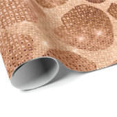 Glamoureuze Gold Sparkly Glitter Sequins Giraffe Cadeaupapier (Rol Hoek)