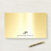Glamoureuze Gold Trendy Sjabloon Modern Profession Post-it® Notes (Op bureau)